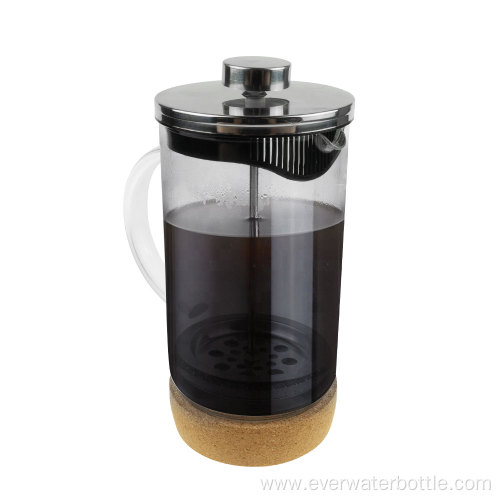 600mL Cork Bottom Glass French Press Coffee Maker